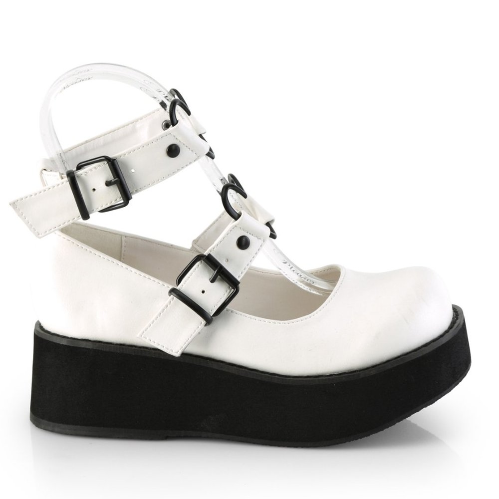 Gothic Platform Heart Mary Jane Shoes